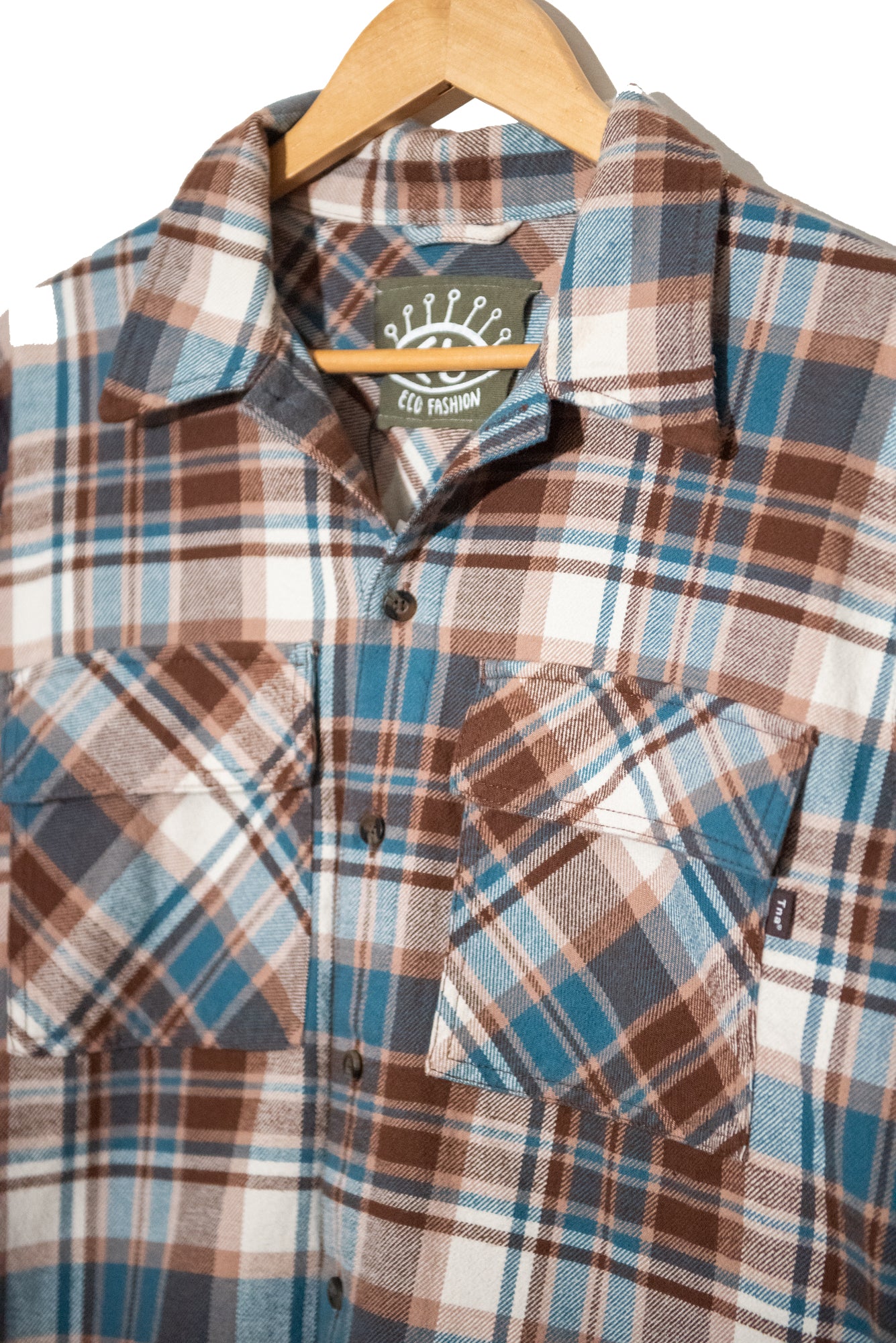 Muted with Jean Plaid Button-Up (L)