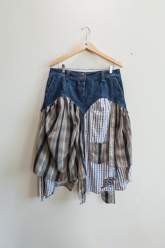 Dress-Shirt Western Skirt (Size 12)