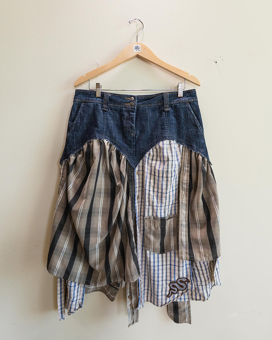 Dress-Shirt Western Skirt (Size 12)
