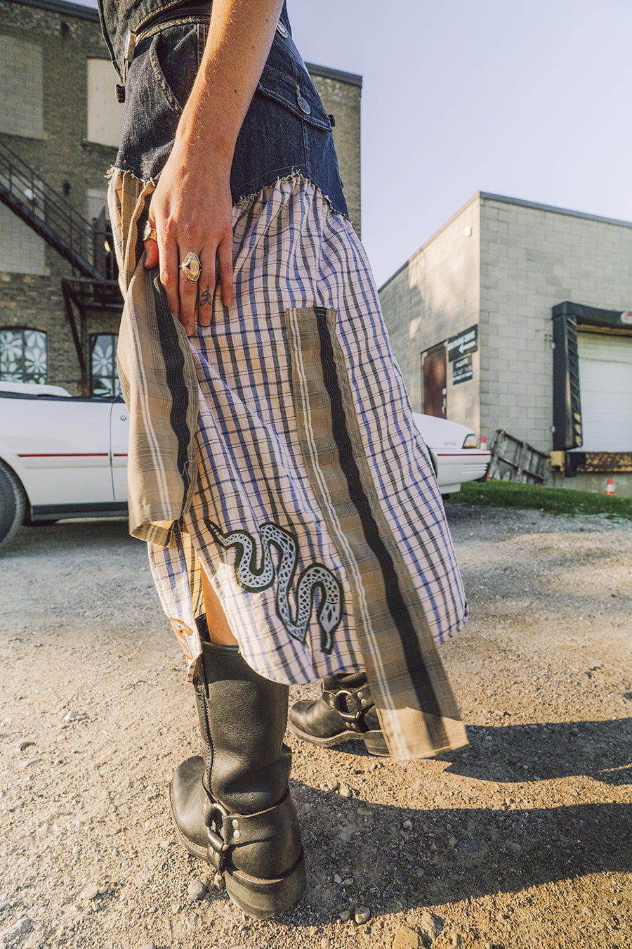 Dress-Shirt Western Skirt (Size 12)
