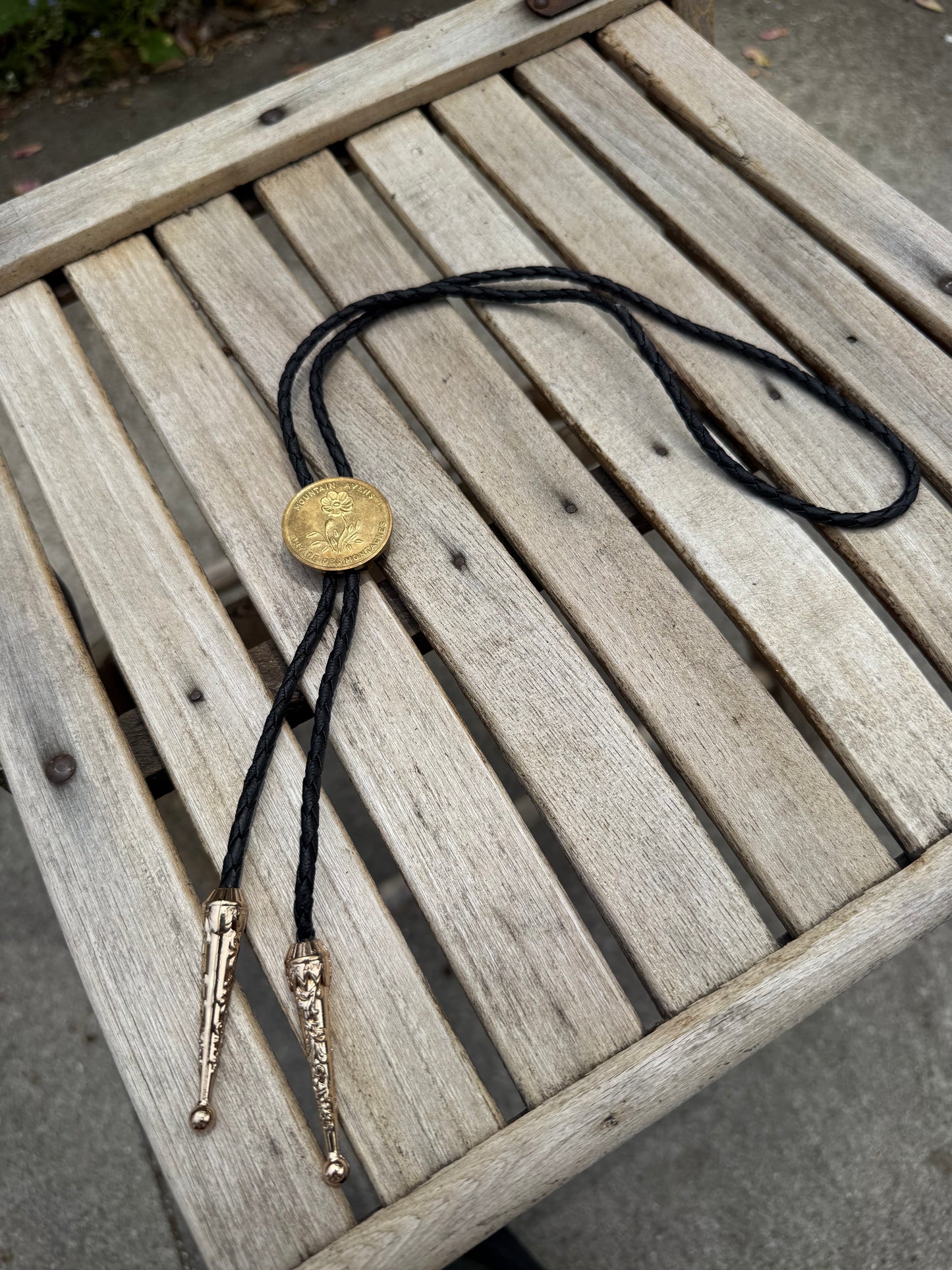 JOANED. Coin Bolo Tie