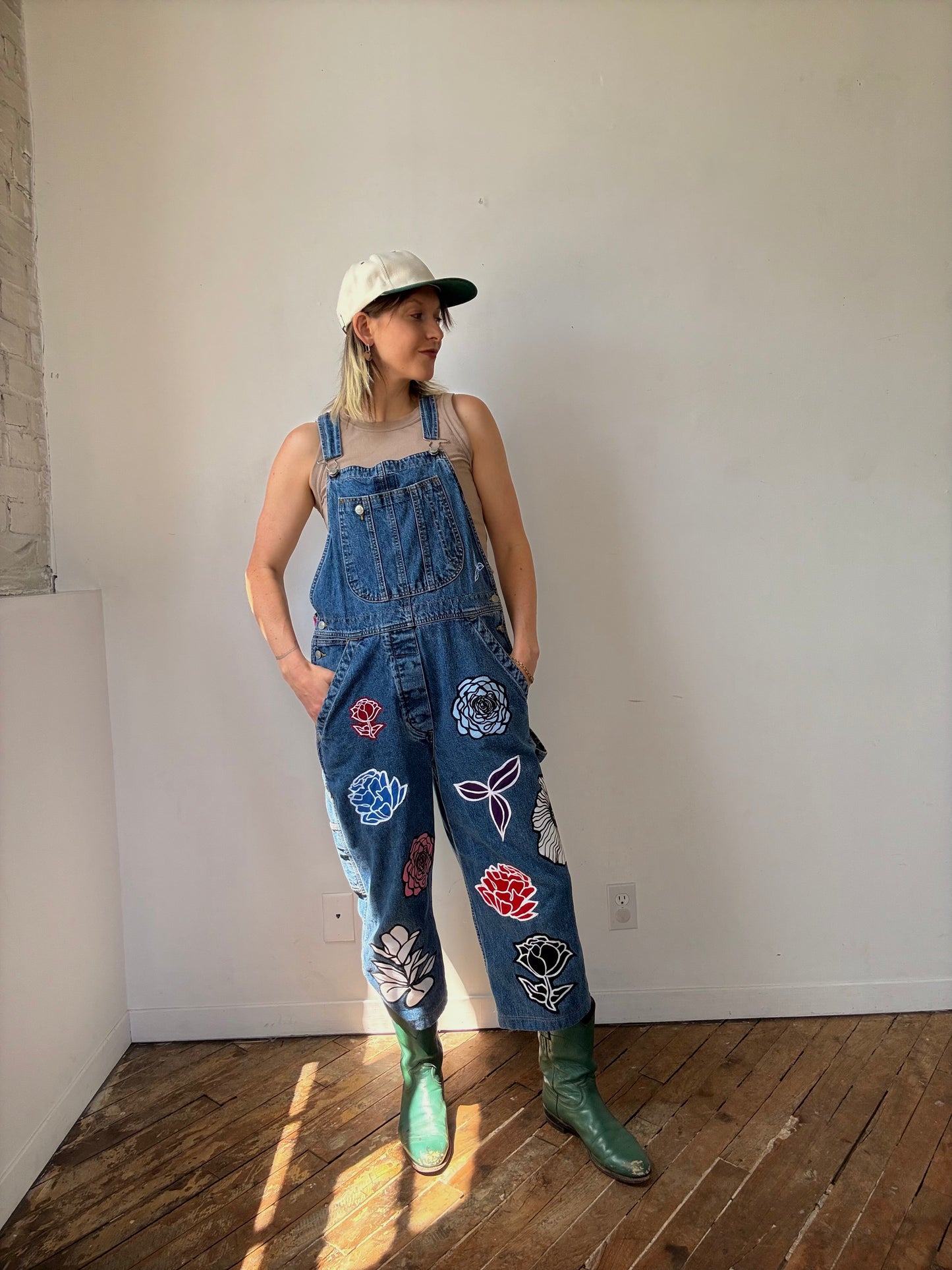 Floral Overalls (L)