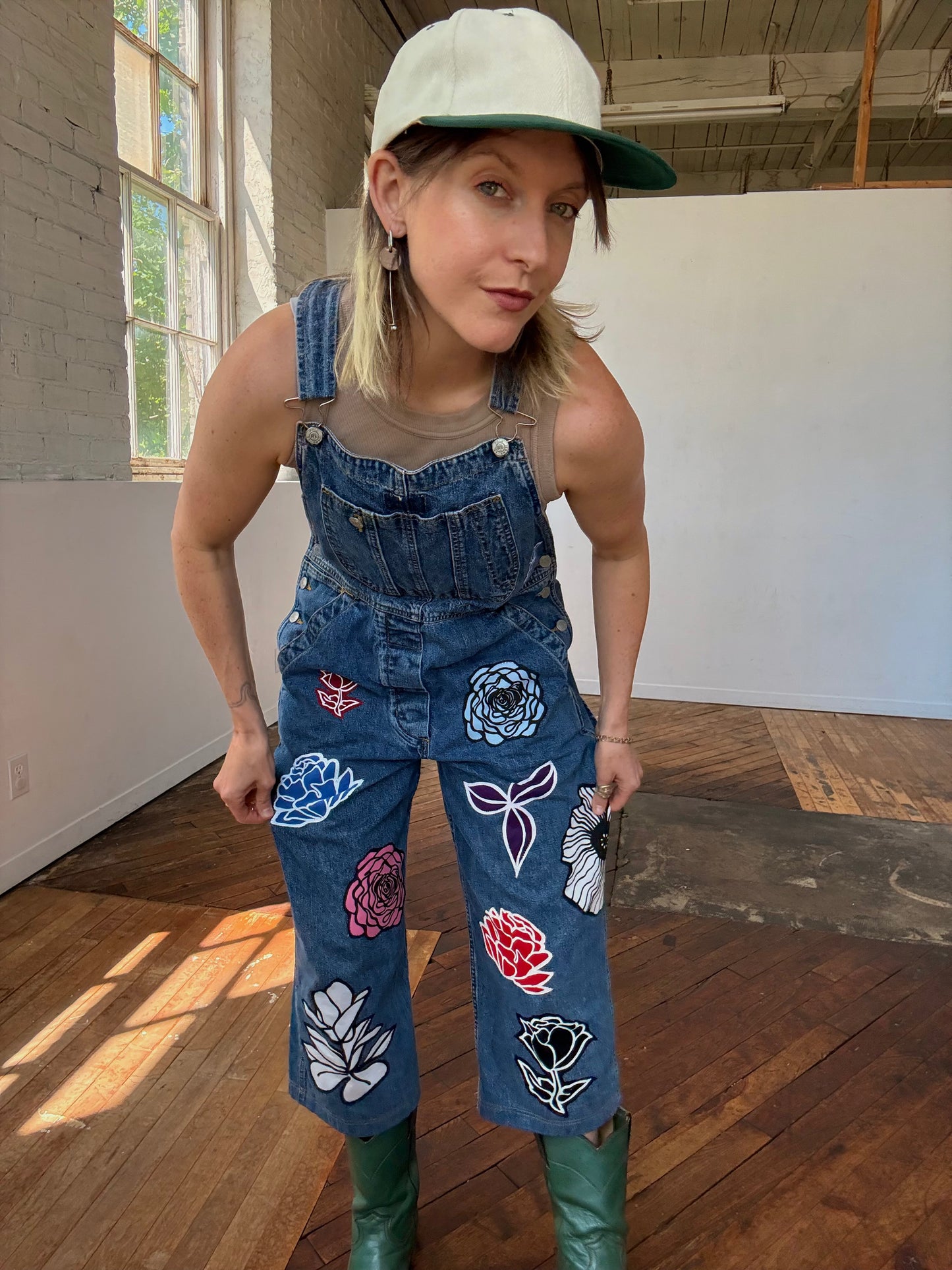 Floral Overalls (L)
