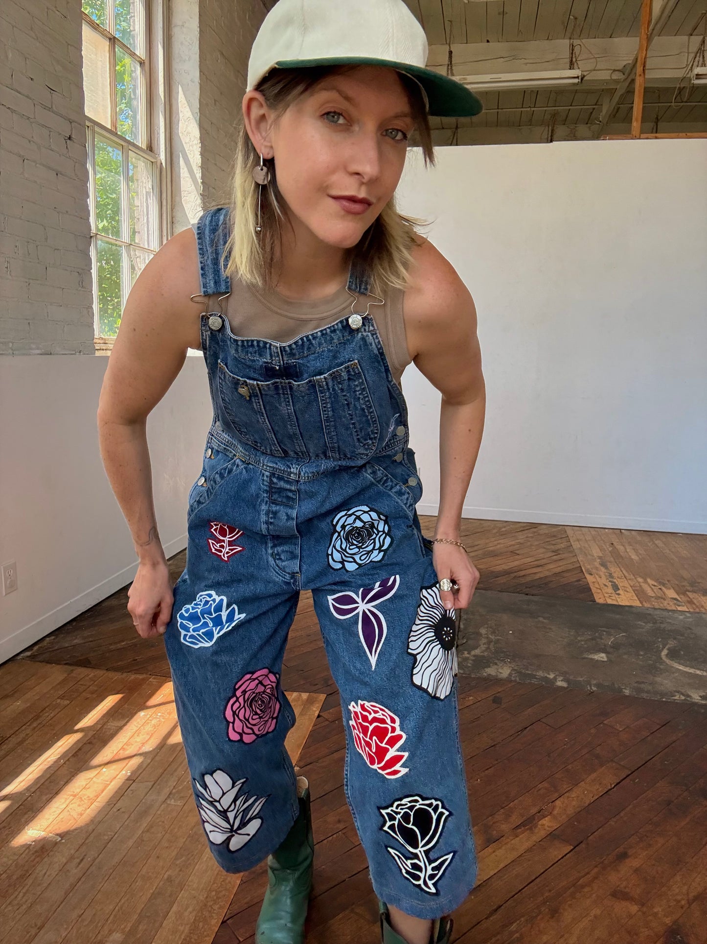 Floral Overalls (L)