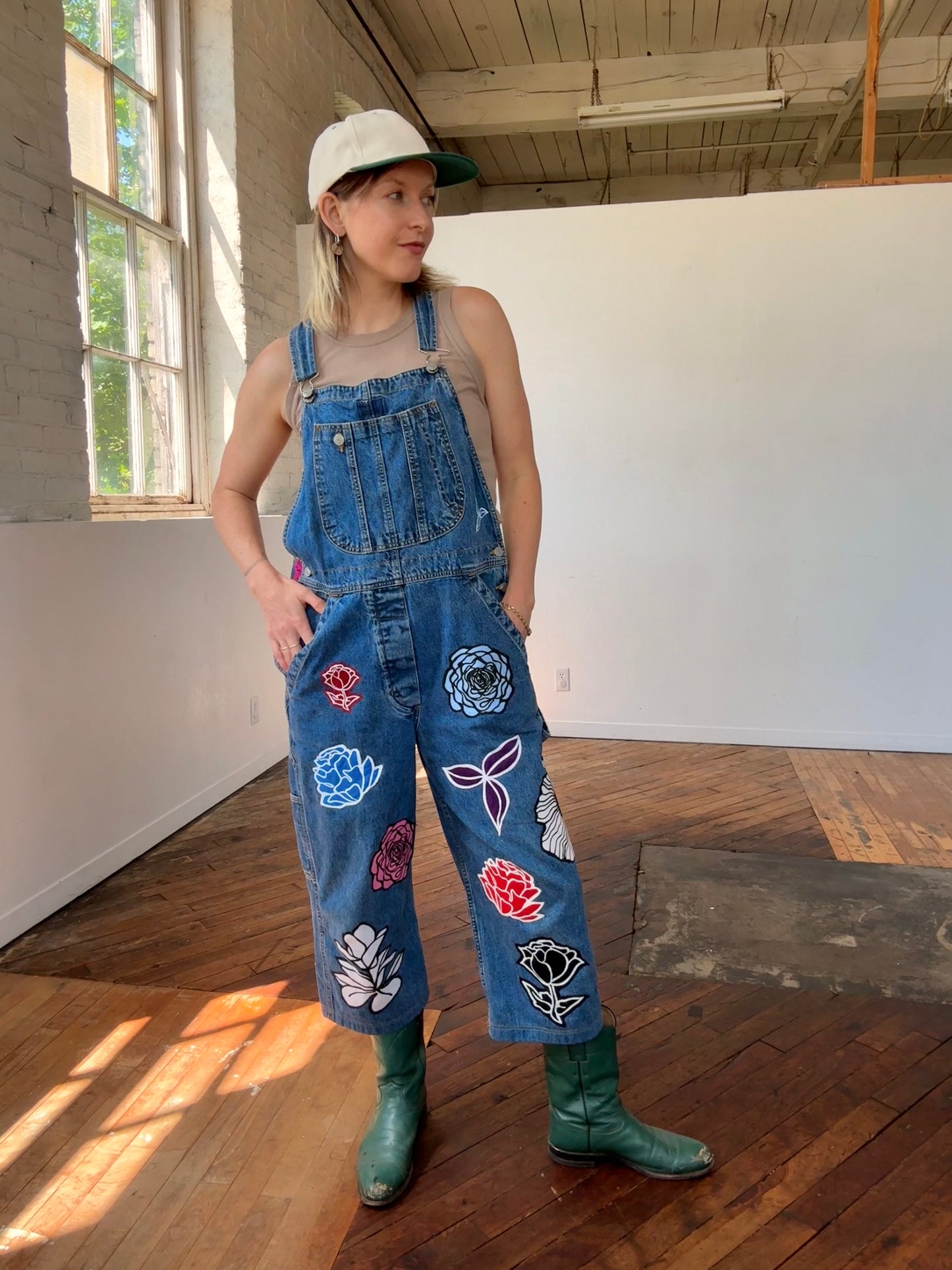 Floral Overalls (L)