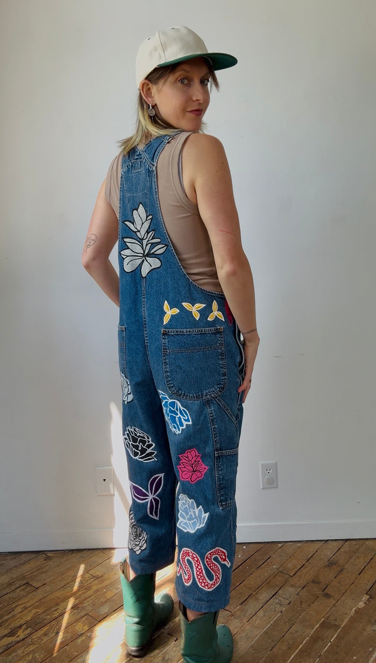 Floral Overalls (L)