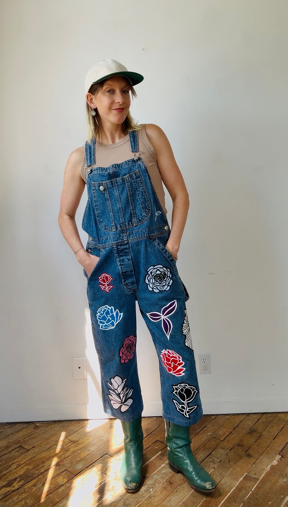 Floral Overalls (L)