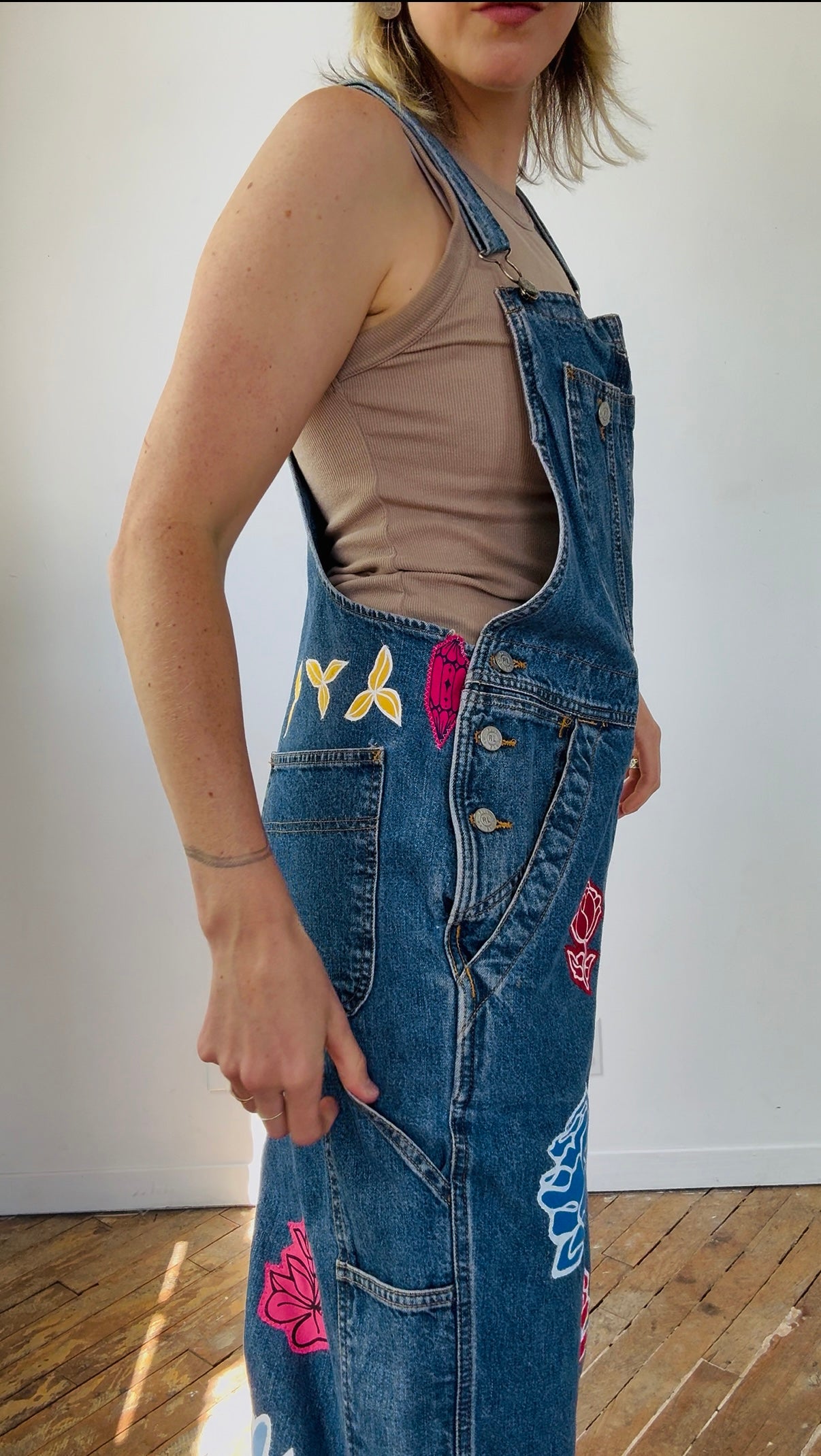 Floral Overalls (L)
