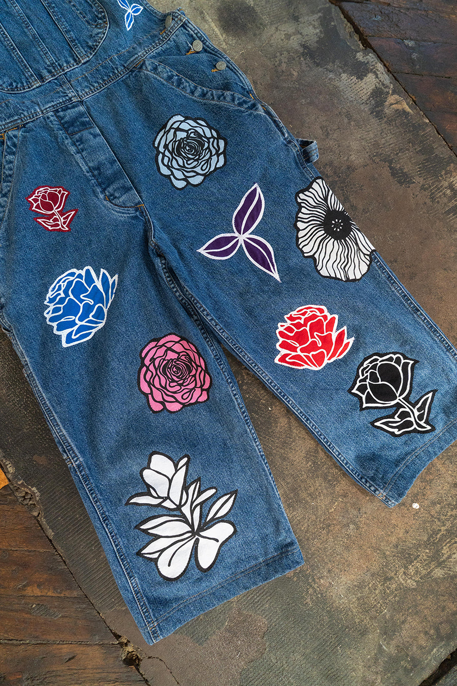 Floral Overalls (L)