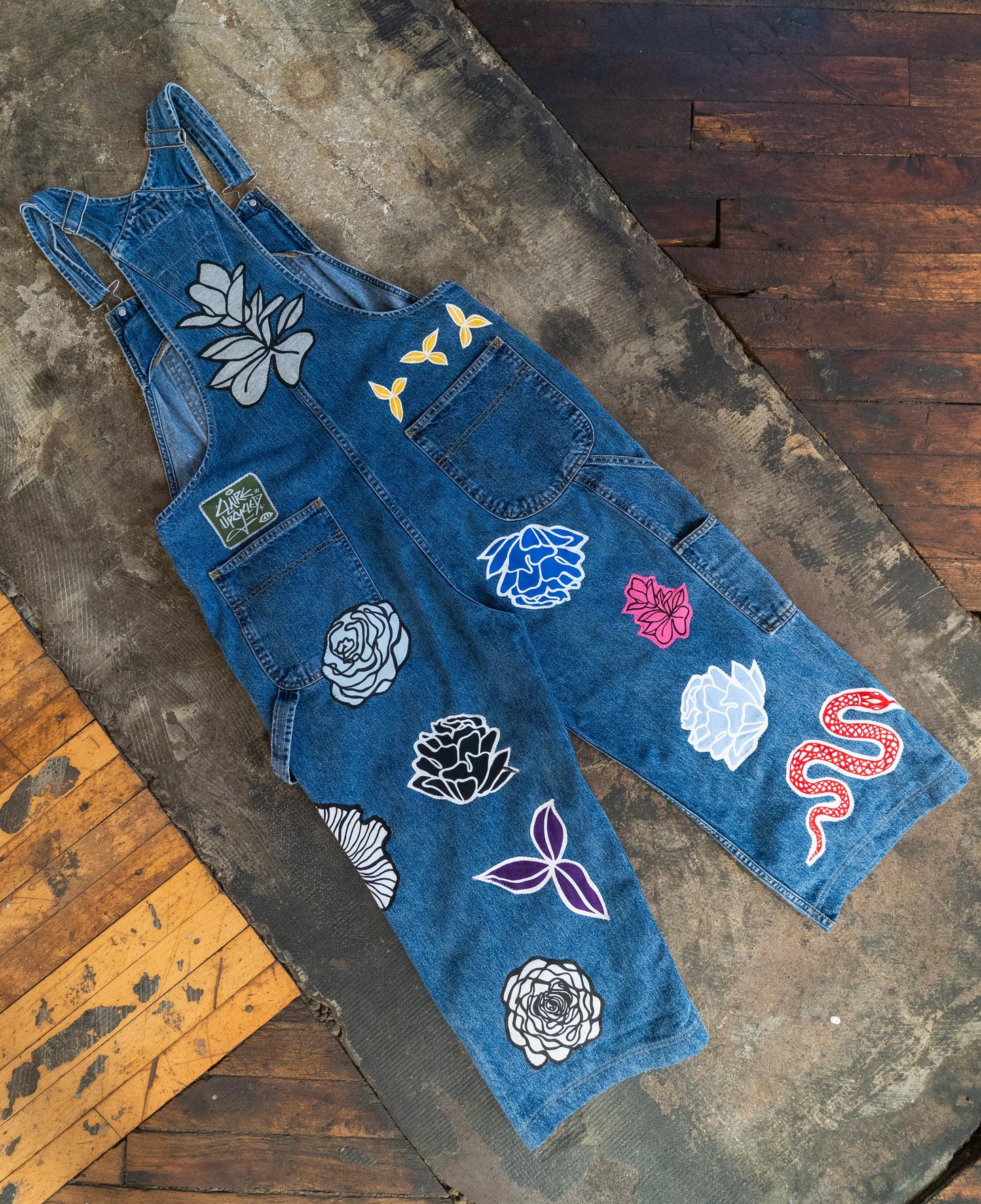 Floral Overalls (L)