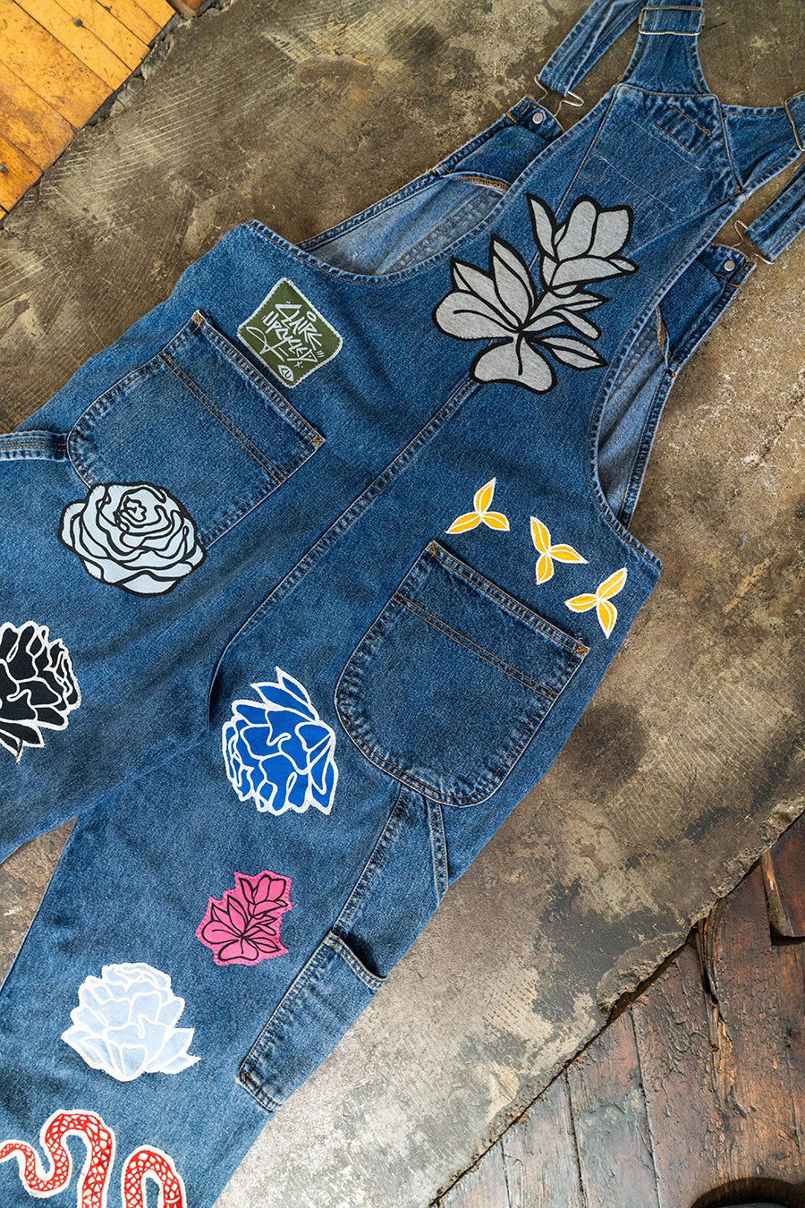 Floral Overalls (L)